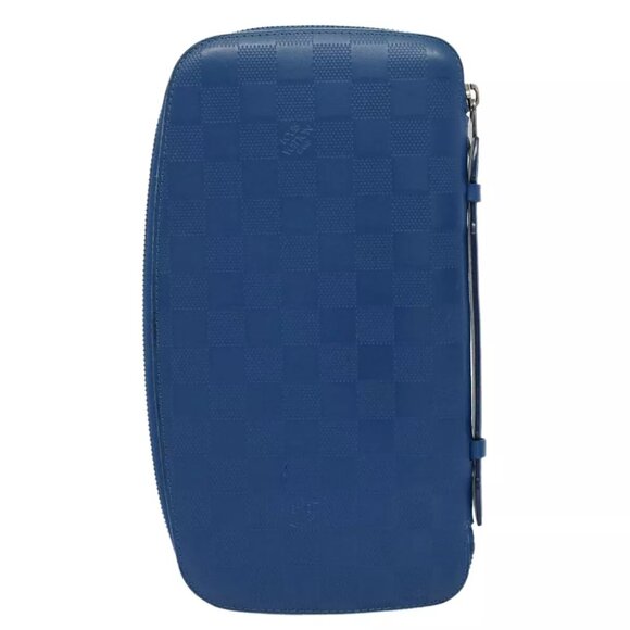 LOUIS VUITTON Damier Infini Organizer Atholl Clutch Bag Blue N41396 Auth ki3459 - Picture 12 of 16